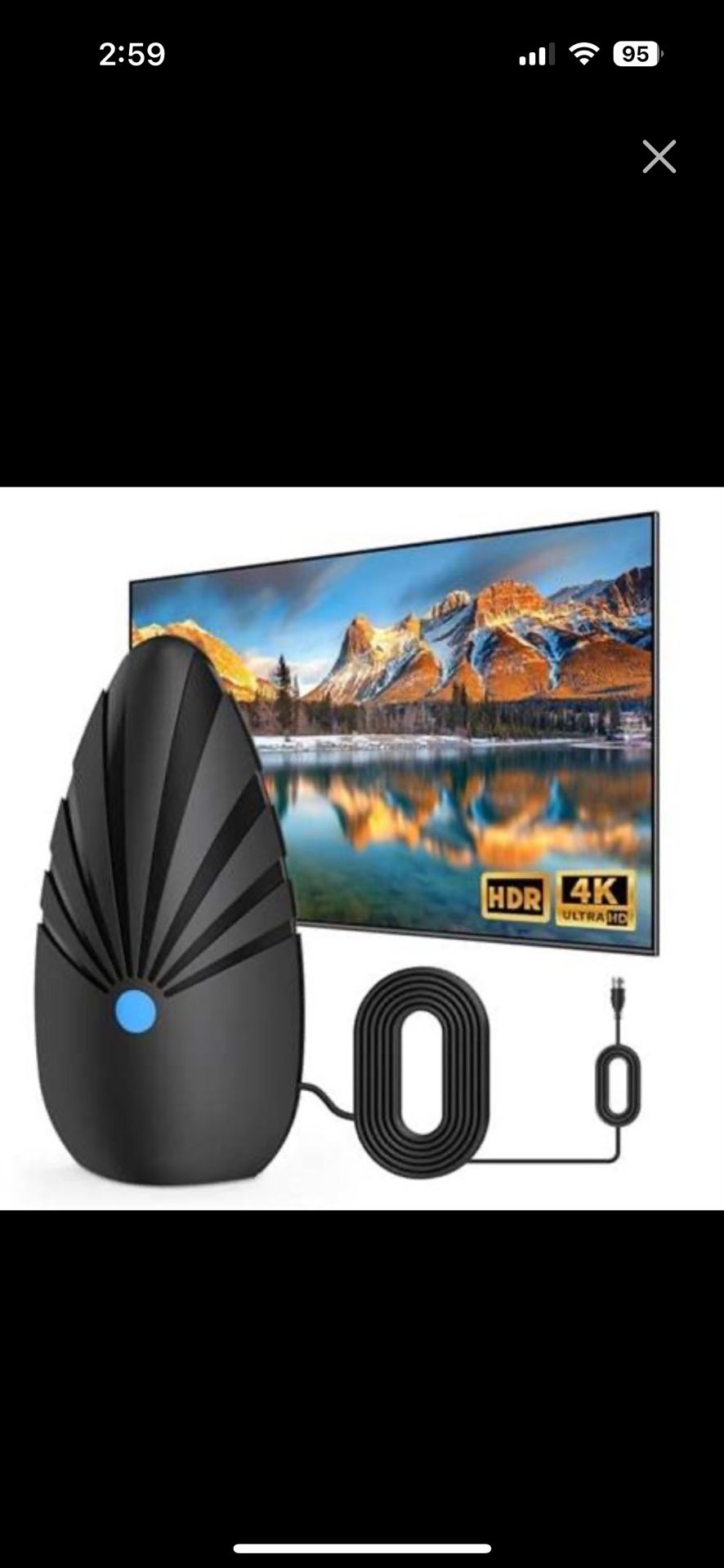 TV Digital Antenna For Smart TVs With 900 Miles Coverage
