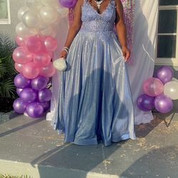 Pretty Purple Prom Dress 