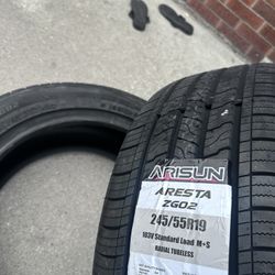 245/55R19 2 Arisun Aresta ZG02 and 1 Arroyo Grand Sport A/S