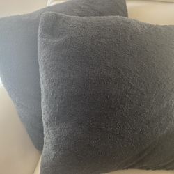Two Large Blue Couch Pillows