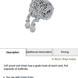 20’ Pull Chain By Uline - Never Used