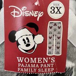 Mickey Mouse Womens Pajama Pant 3X Plus Size - Christmas Pajama Pant - Disney 