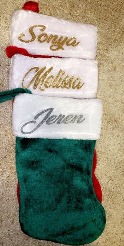 Custom stockings and ornaments