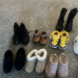 Kids Shoes Size Vary From 6 C. To 9.. Nike , Vans ,puma ,adidas,crocs ,girls Bear Paw Boots, Snow Boots,