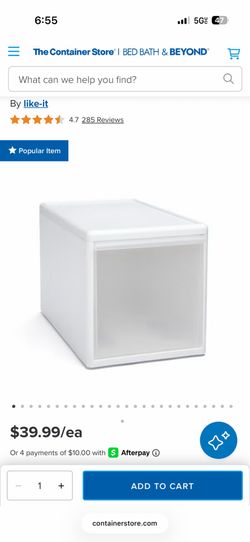 White storage box I'm selle 6 for$80