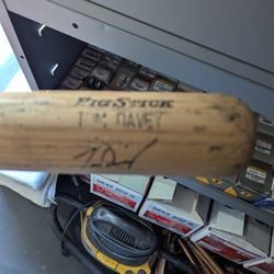 Game Used Ton Davey Signed Bat
