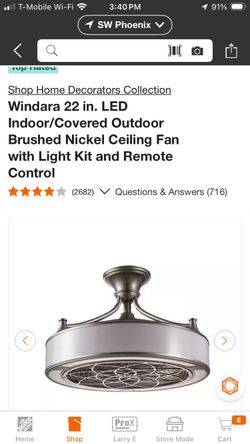 22” diameter light/ fan with remote