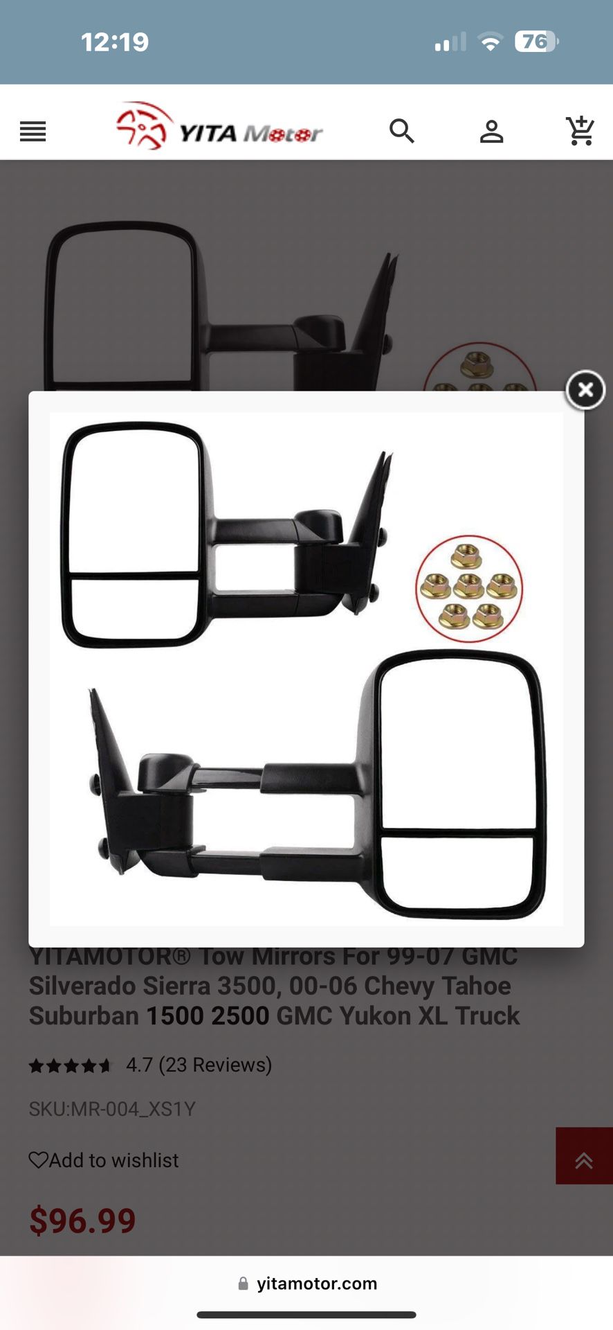 Chevy GMC Towing Mirrors 
