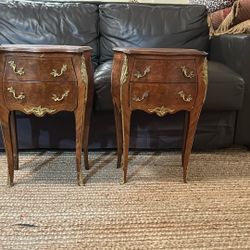 Louis XV Matching Small Nightstands 
