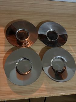 (4x) Nespresso Collection Atelier Stainless Steel Saucer Plate 4.75in P2139 Lot