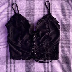Small corset black cami top