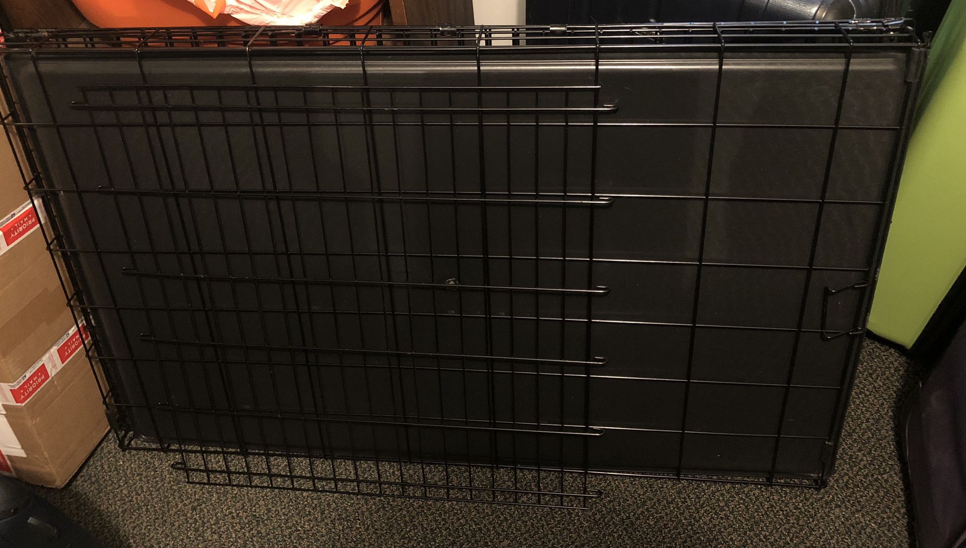 48 inch double door dog crate w/dividers