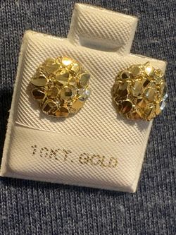 10k nugget earrings
