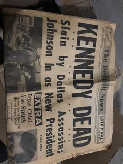 🔥🔥Kennedy Dead the Detroit News 🔥🔥