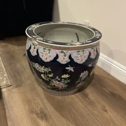 Vintage Hand Painted Flower Pot
