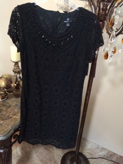 Black short detail dress