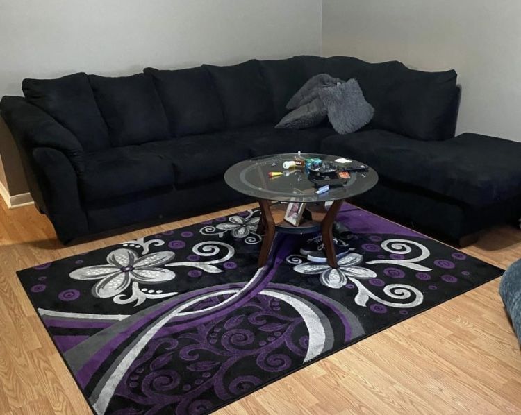 black sectional couch