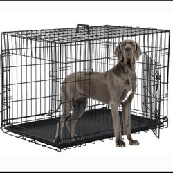 Brand New In Box 48" Xxl'xxxl Dog Crate Foldable Portable Animal Cage 2 Doors With Floor Tray Up To 125lbs Puppy Dog Kennel