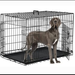 Brand New In Box 48" Xxl'xxxl Dog Crate Foldable Portable Animal Cage 2 Doors With Floor Tray Up To 125lbs Puppy Dog Kennel
