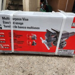 5 inch. Multi-Purpose Rotating Pipe and Bench Vise with Swivel Base