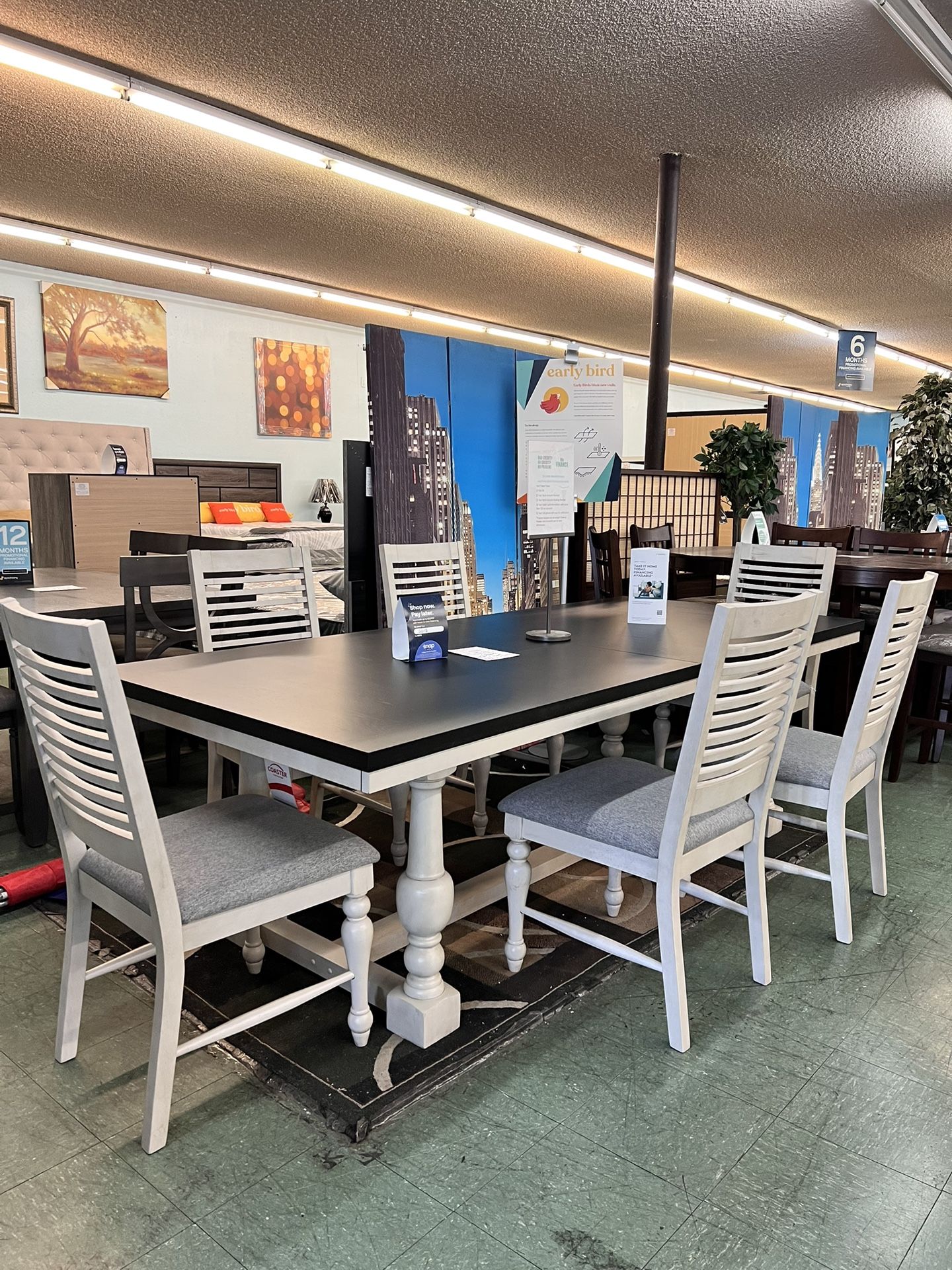 🥳Flash Deal🥳Brand New 7pc Dining Set: Leaf Table With 6 Chairs