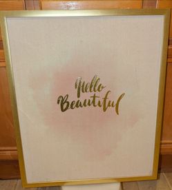 Hello Beautiful Push Pin Board