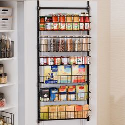 Over the Door Metal Pantry Organizer Shelf
