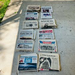 Huge Lot Of Vintage Newspapers- Historic Events, Presidents, Eras, Advertising, & More