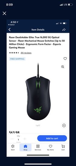 Razer DeathAdder Elite Mechanical Esports Gaming Lightup Mouse