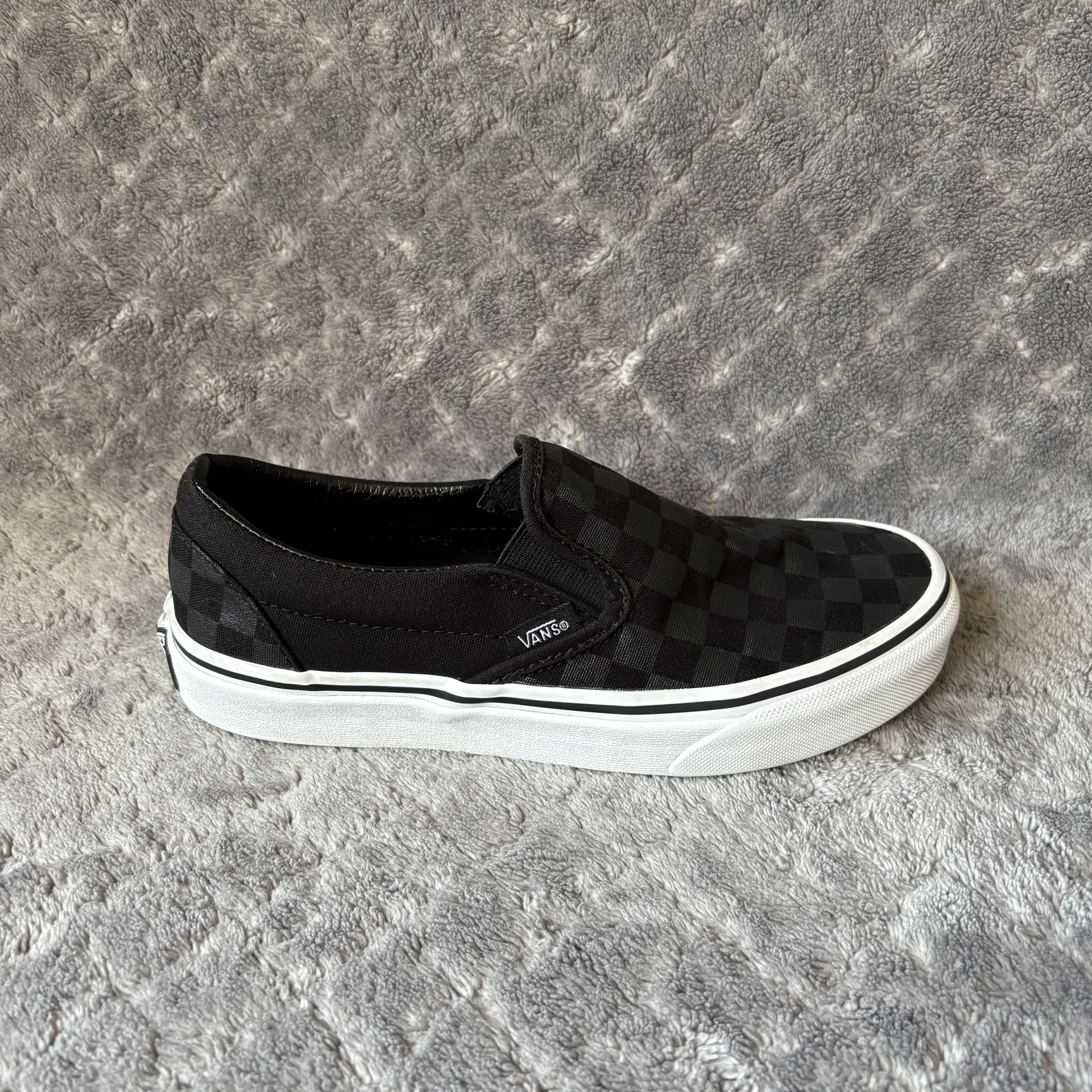 Vans Black Checkered Slip-on In Mens Size 5, Womens Size 6.5