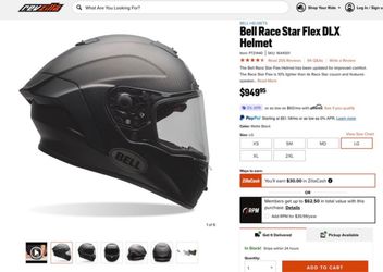 Bell Helmet - Matte Carbon Race Star DLX Flex