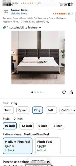 Memory foam mattress