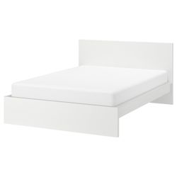 IKEA Full Size White Malm Bed 