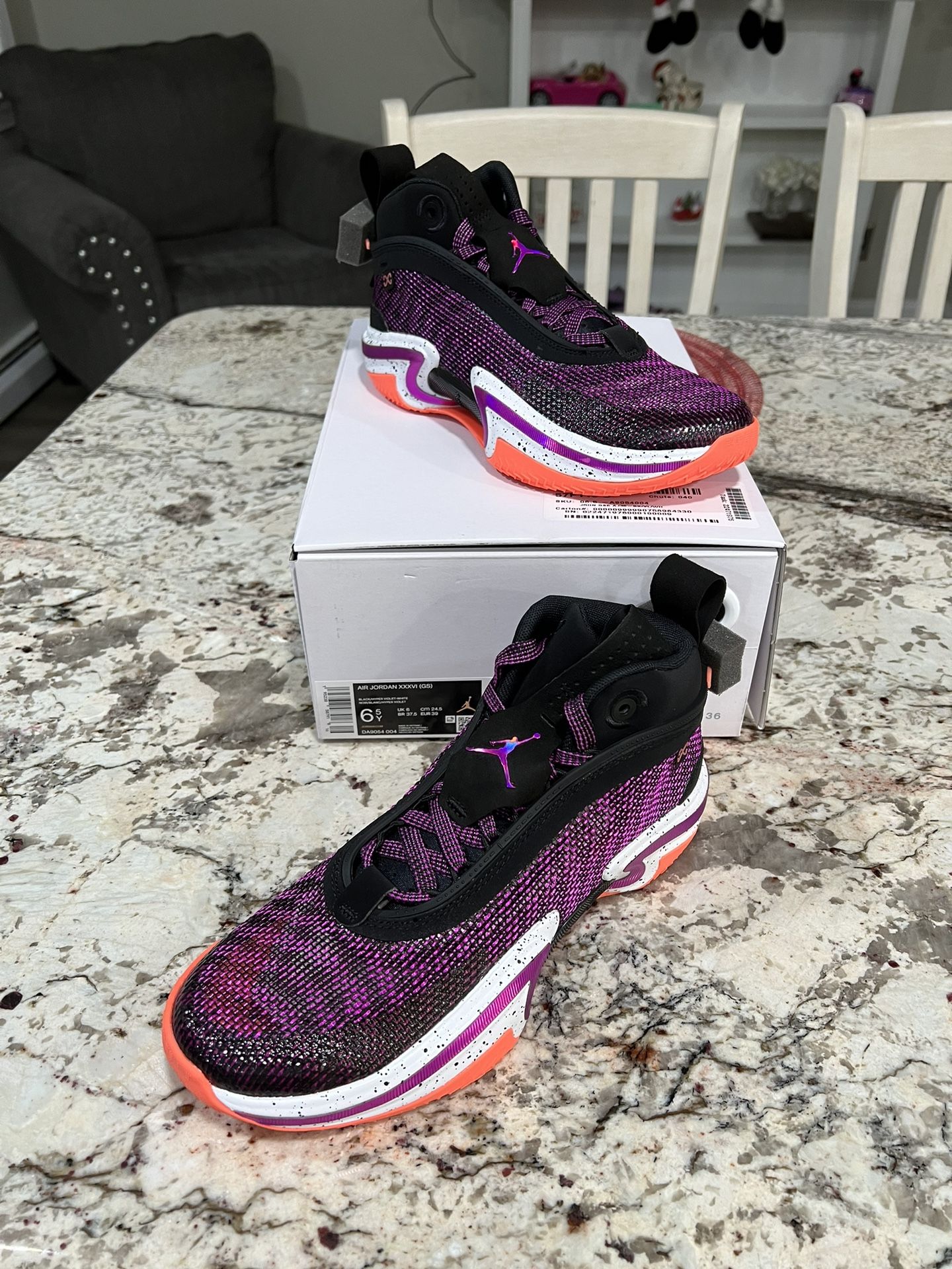 New Size 6.5Y - Nike Air Jordan XXXVI First Light Hyper Violet DA9054 004