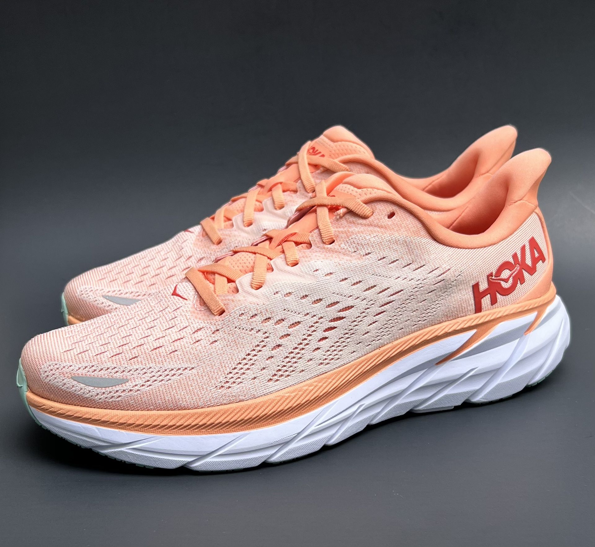 HOKA Clifton Women's Running Shoes Peach 11 US Size