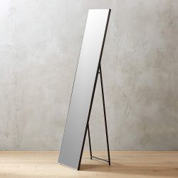 CB2 INFINITY STANDING BLACK FLOOR LENGTH 16”x69”