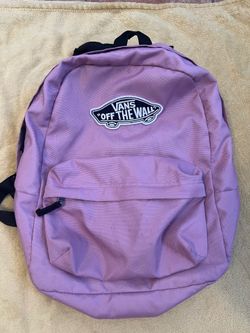 VANS Off The Wall Purple Unisex  Backpack Polyester Zip Logo