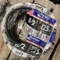 125 ft. 8/2 Black Stranded Romex SIMpull CU NM-B W/G Wire