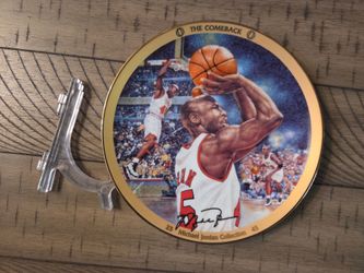 Bradford Exchange Michael Jordan Plate The Comeback #45 Upper Deck Limited 22k Trim NBA Bulls