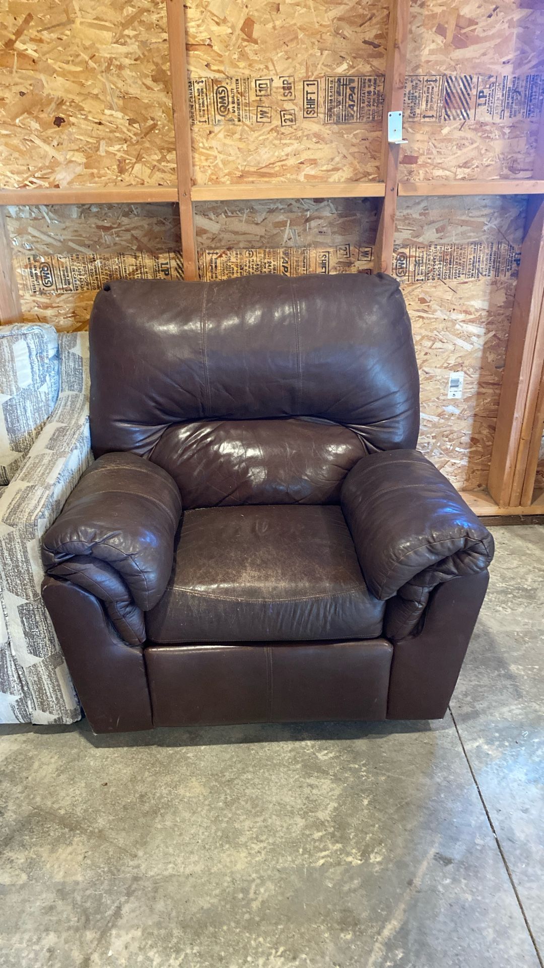 Leather recliner
