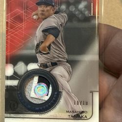 2019 Topps Tribute Masahiro Tanaka Stamp Of Approval, Patch Relic Red /10