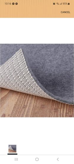 Non Slip Rug Pad Grippers - 7x10 Ft, 1/8" Thick, (Felt + Rubber) Double Layers Area Carpet Mat Tap, Provides Protection and Cushioning for Hardwood or