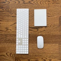 Apple Magic Trackpad Mouse And Wireless Keyboard
