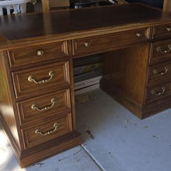 Wooden Leather-top Desk