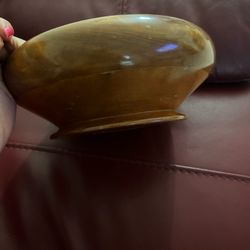 Ralph Schweyer Hand Turned Wood Bowl Potsdam NY 10.5in Signed Studio Craft