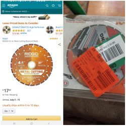 RIDGID 4.5 in. Metal Cutting Diamond Blade