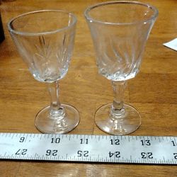2 Beautiful Vintage Fancy Shot Glasses