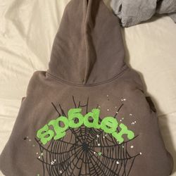 Grey And Green Spider Hoodie
