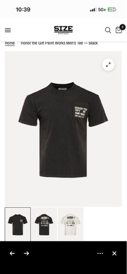 HONOR THE GIFT PAINT WORKS MEN'S TEE — BLACK