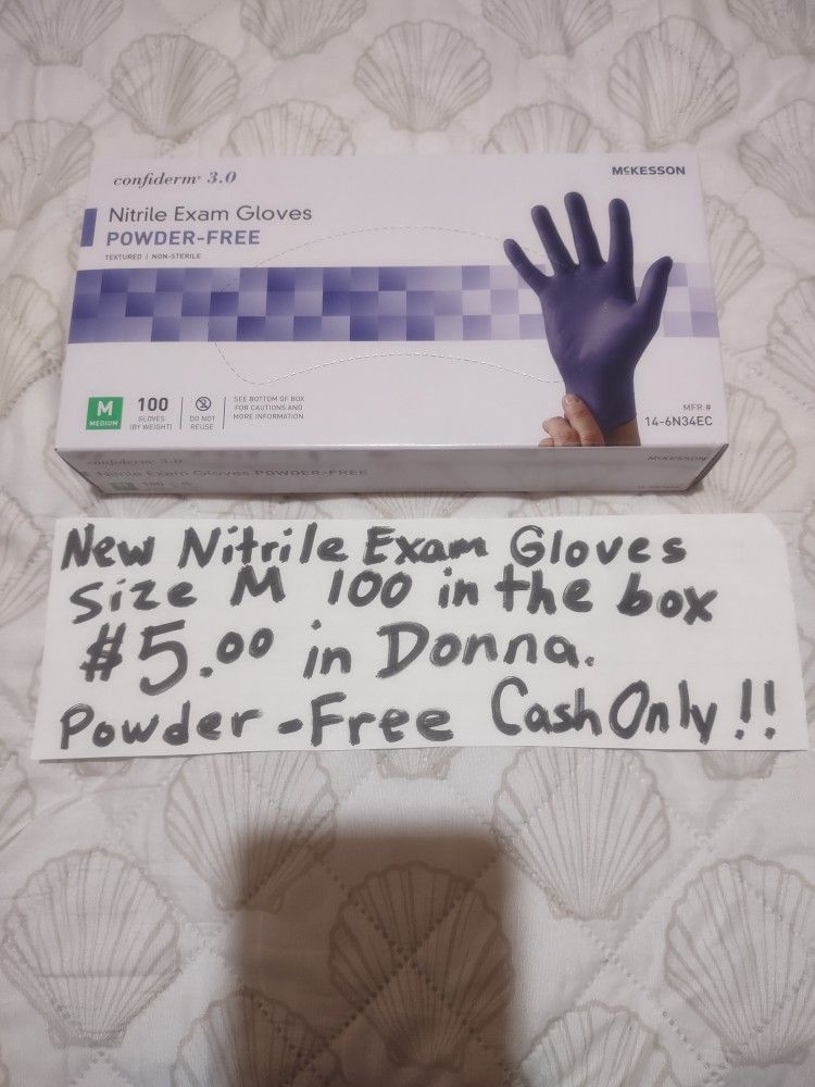 New Exam Gloves $5.00 The Box. In Donna Inside The City Not Far From Old 83.